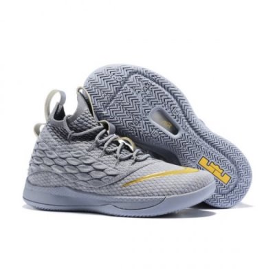 Nike Erkek Lebron 15.5 Wolf Gri / Metal Altın Basketbol Ayakkabısı Türkiye - MP31KTQQ